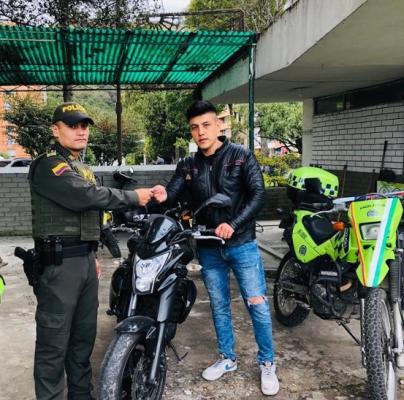 Moto hurtada recuperada 