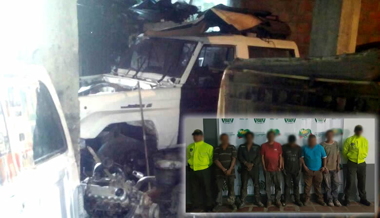 policia-captura-banda-desguazadero-carros-cali