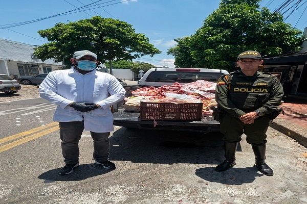 Polic&iacute;a de carabineros y funcionario Secretar&iacute;a de Salud Municipal con la incautaci&oacute;n de 569,7 kilogramos de producto c&aacute;rnico 