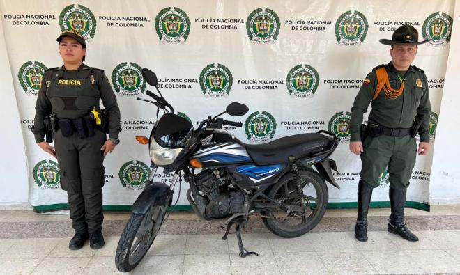 Policía Nacional en tiempo récord, logra la recuperación de dos motocicletas que habían sido hurtadas