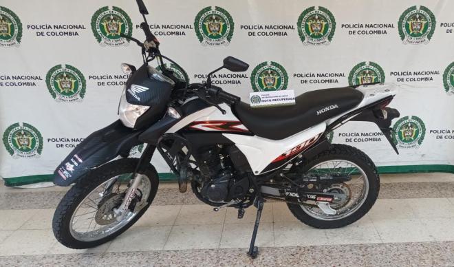 Policía Nacional en tiempo récord, logra la recuperación de dos motocicletas que habían sido hurtadas