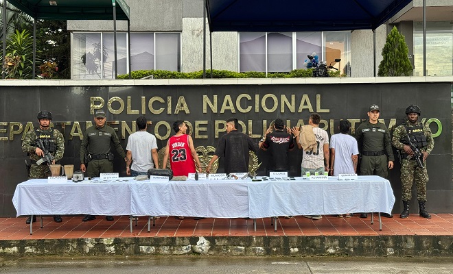Seis capturas una aprehensión en operativo contra el multicrimen