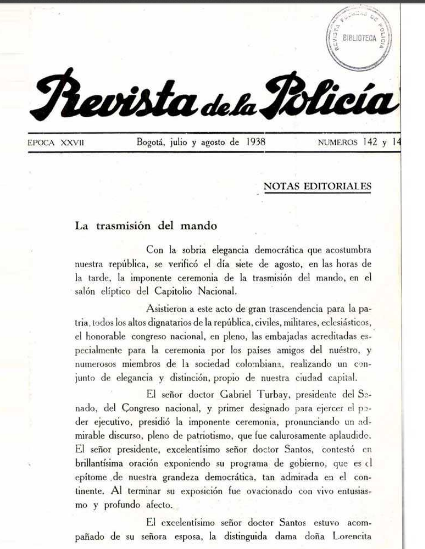 Portada de la Revista de la Polic&iacute;a